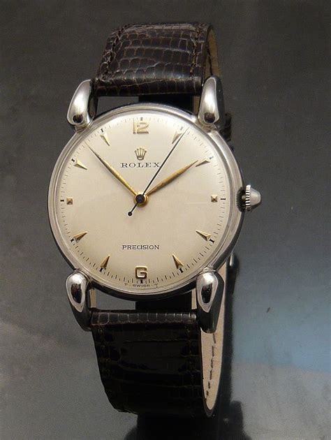 Steel Rolex Precision Ref. 4357 vintage wristwatch, circa 1950